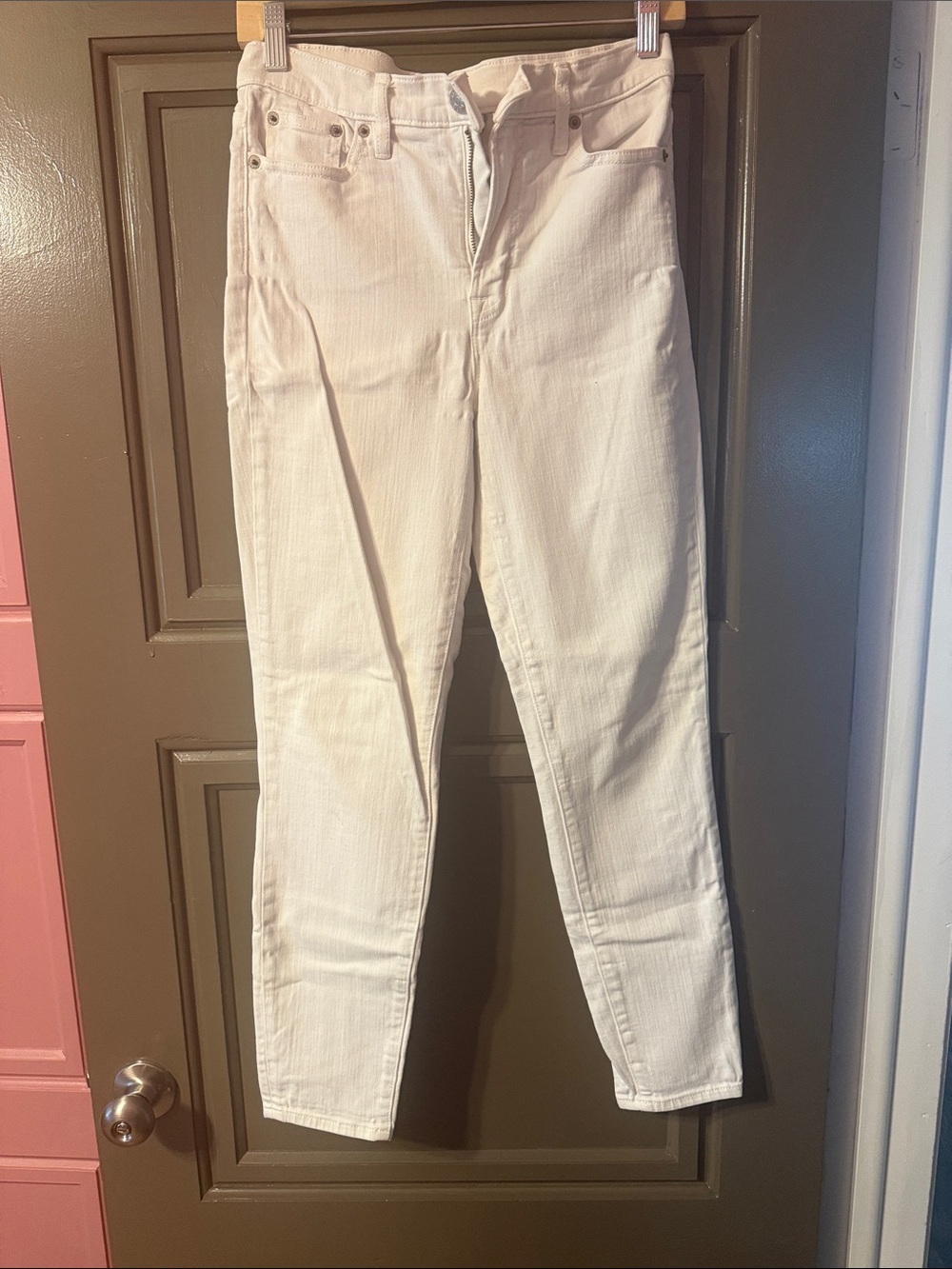 J. Crew Factory Skinny Jeans in Cream